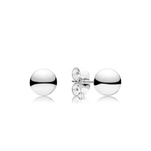 Pandora Jewelry Offset Freshwater Cultured Pearl Hoop Pearl Earrings in Sterling Silver